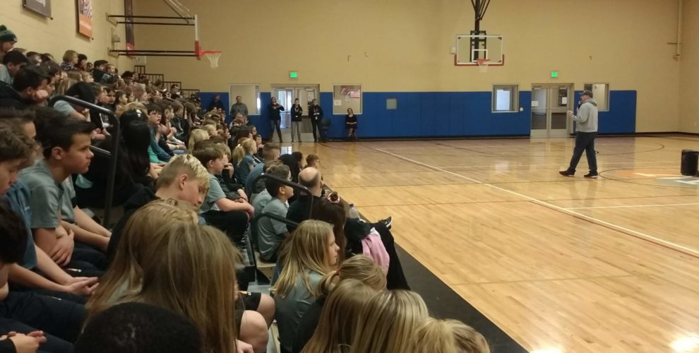 Herriman Youth Football President Shares Message of Kindness with Athlos Students