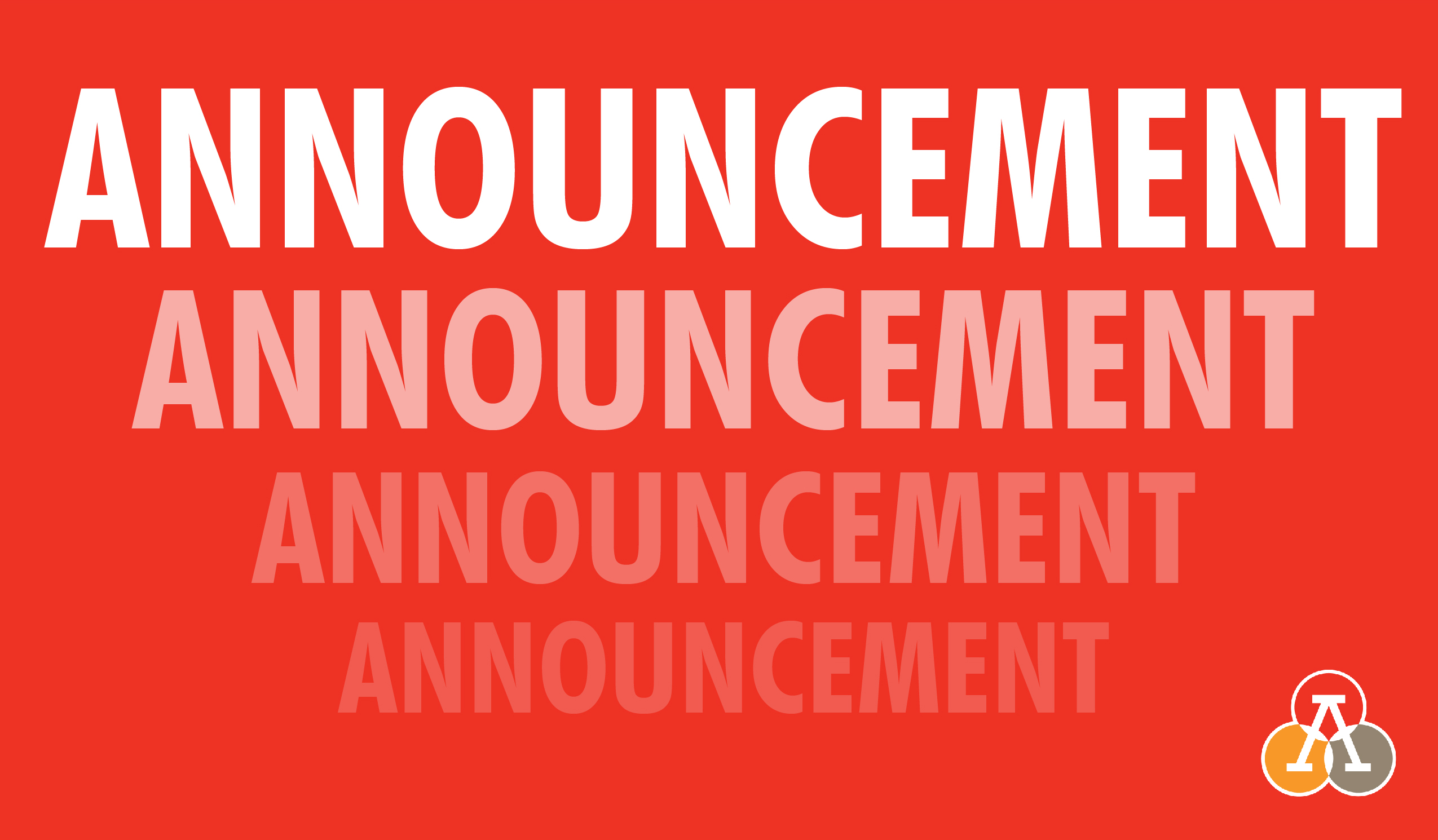 Graphic of announcement