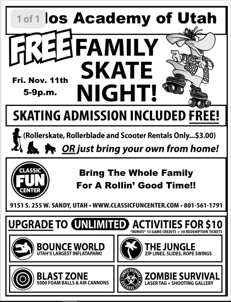 Family Skate Night November 11