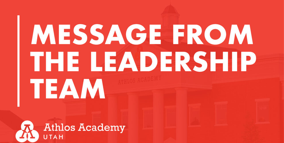 image that says message from the leadership team