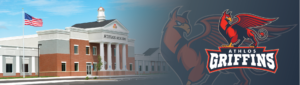 image of school and griffin mascot
